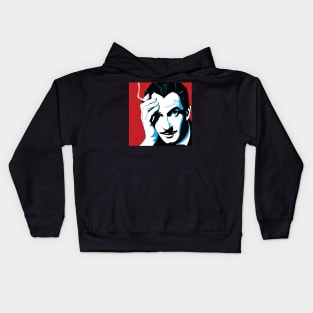 Smoking Vincent (Red and Blue) Kids Hoodie